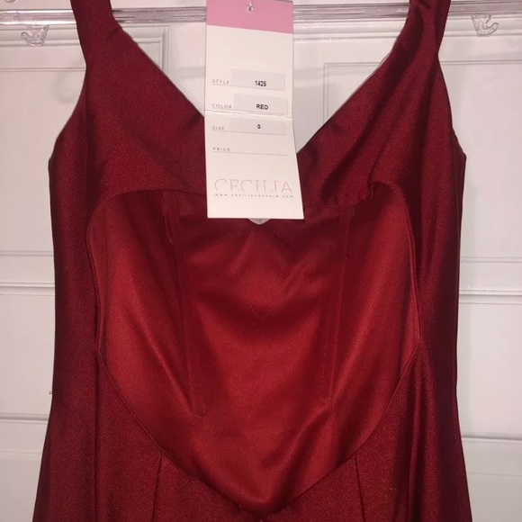 Cecilia Couture Red Gown - Picture 5 of 9